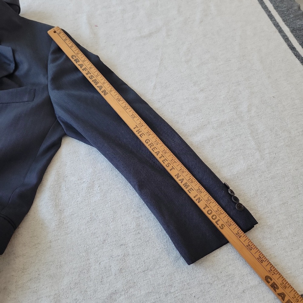 Brooks Brothers Jacket Mens 42R Saxxon Wool Madison Gray Herringbone Made in USA - Picture 10 of 13
